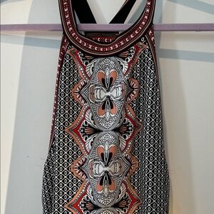 Max Studio Gray and White Patterned Scarf